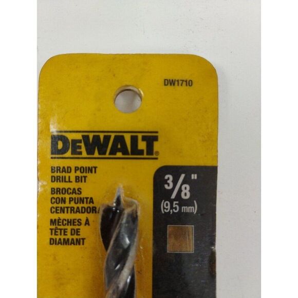 DeWalt Brad Point Drill Bit High Speed Steel 3/8" x 5-1/4" OAL DW1710 - Picture 2 of 8